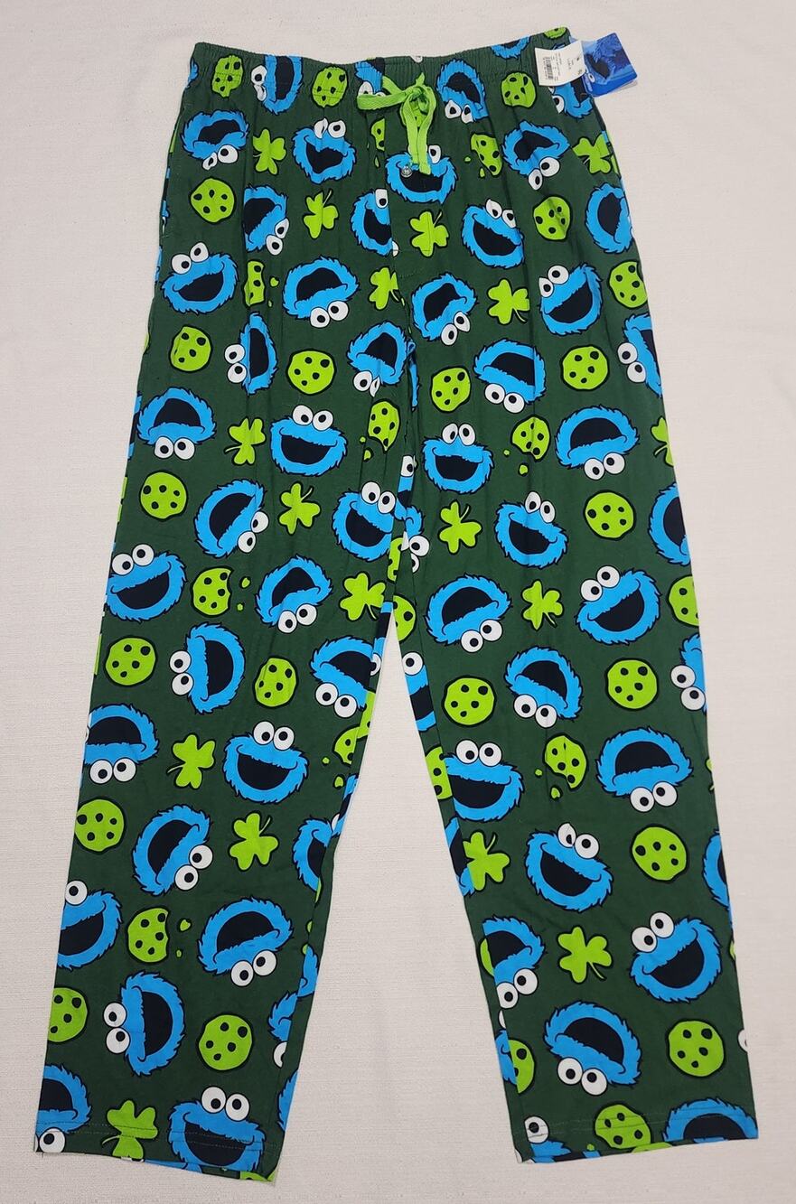 Sesame street cookie monster pajamas women's Large